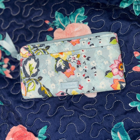 Vera Bradley Floral Wallet in Blue and Pink - Picture 1 of 2